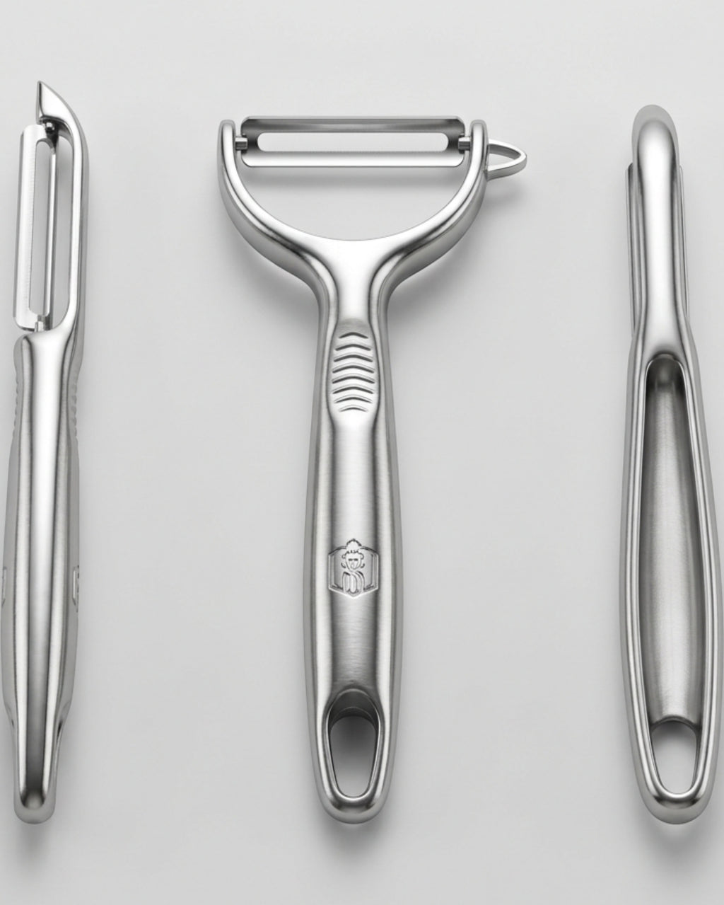 Stainless Steel Swivel Peeler with Straight Blade and Slim Handle