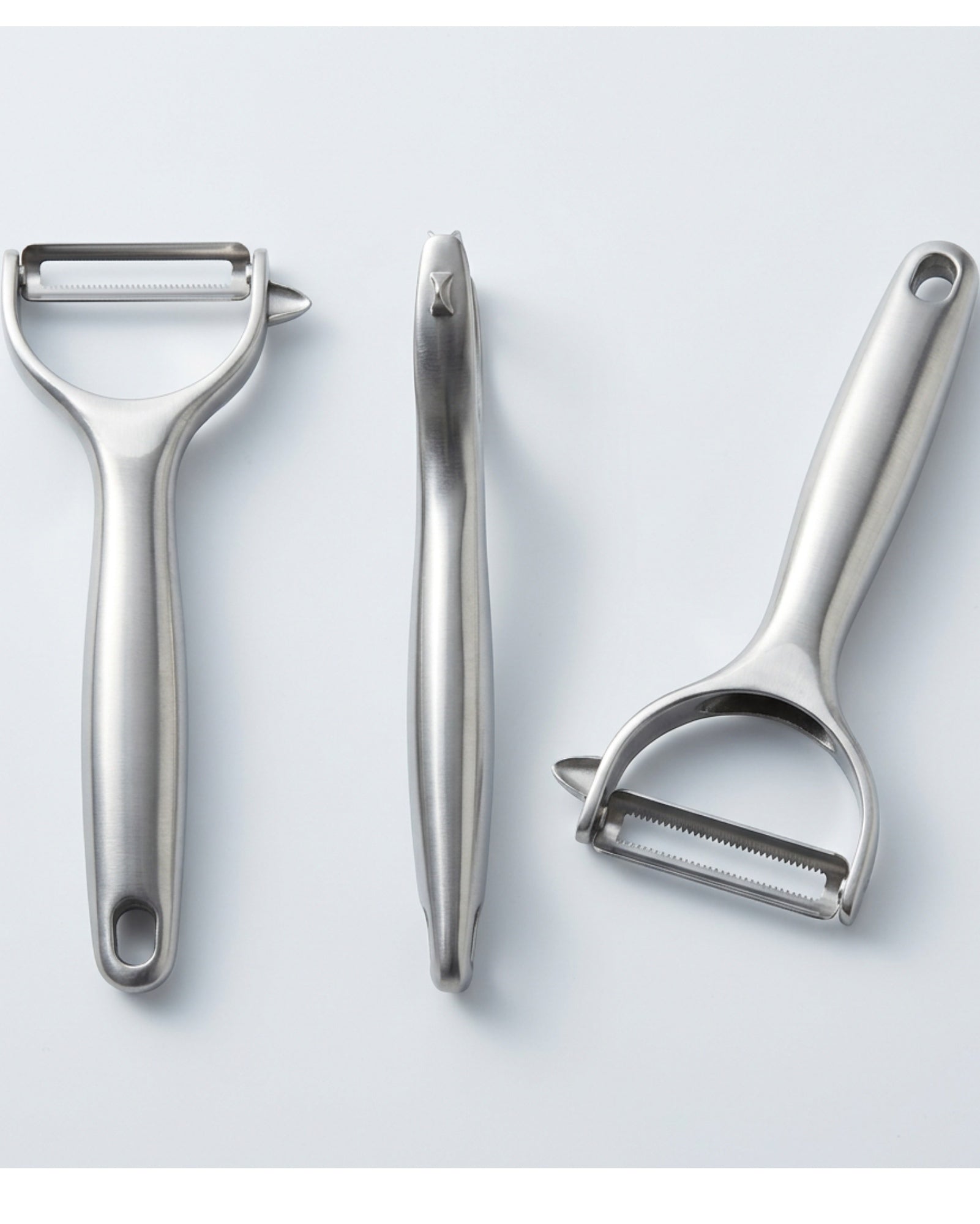 Stainless Steel Peeler Set with Straight Serrated and Julienne Blades